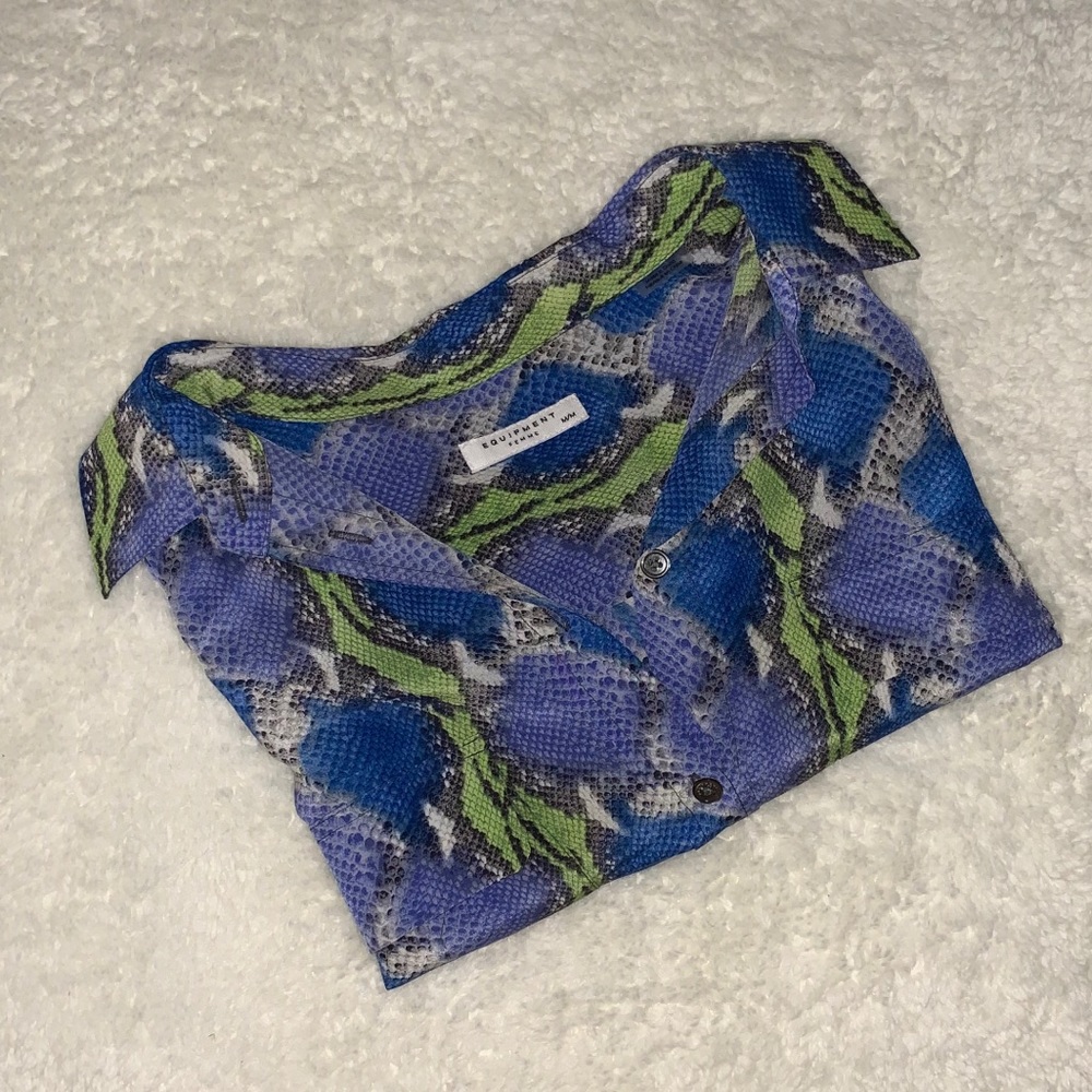 🆕 Equipment Femme | silk snakeskin blouse